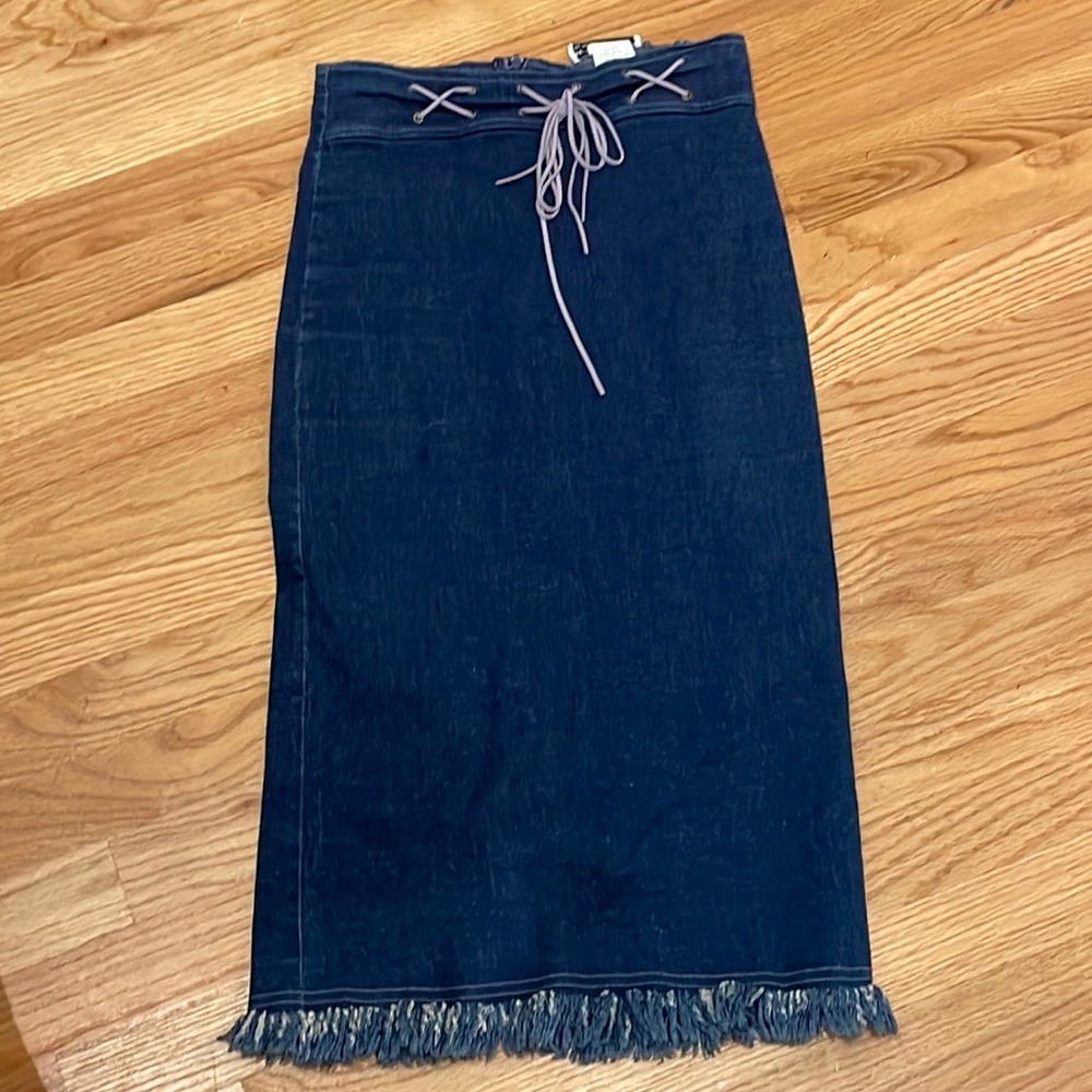 Long jean skirt
